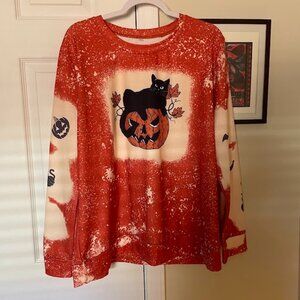 Cute Halloween Print Long Sleeve Sweatshirt